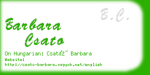 barbara csato business card